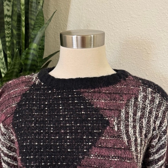 Vintage Bugatchi Uomo Sweater Textured‎ Abstract Knit Made in Taiwan XL - Picture 5 of 8